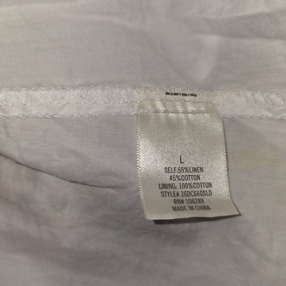 Mi Ami Floral Linen Blend Mini Dress Large Franscesca's Boutique Adjust Strap - Picture 10 of 13